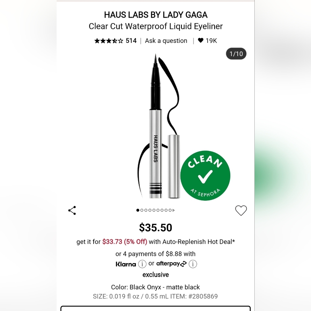 Haus Labs By Lady Gaga Black Liquid Eyeliner